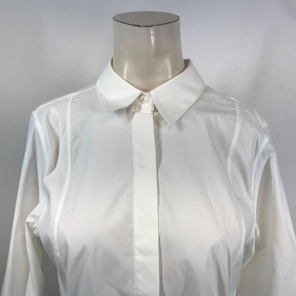 Athleta White Button-Up Shirt - Picture 2 of 8